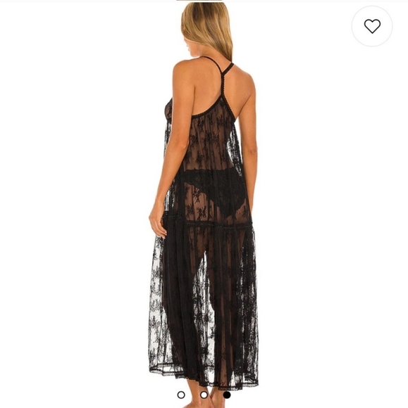 Free People In the Breeze Dress Black Maxi Slip - Picture 5 of 8